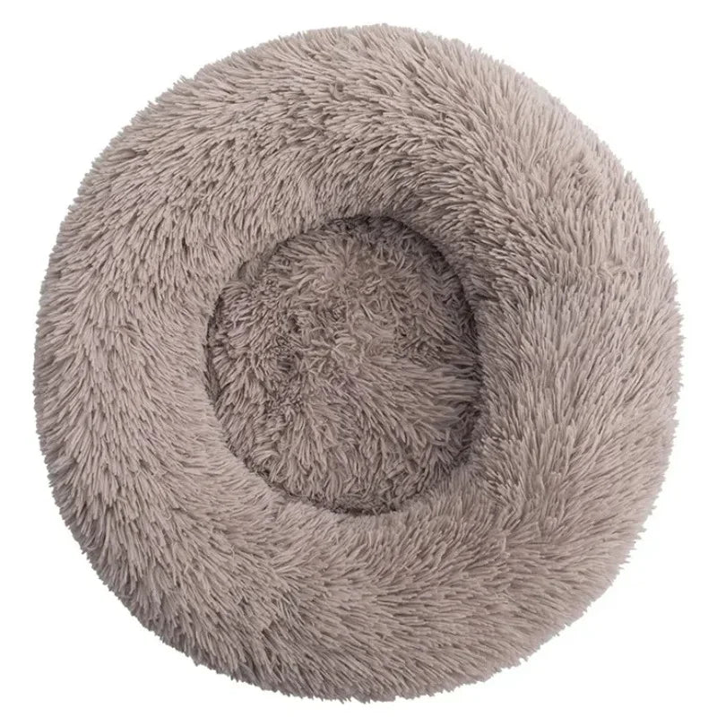 40-90cm Round Pet Bed for Large Dog Bed Super Soft Cat Bed Long Plush Dog House for Medium Dog House Winter Warm Sleeping